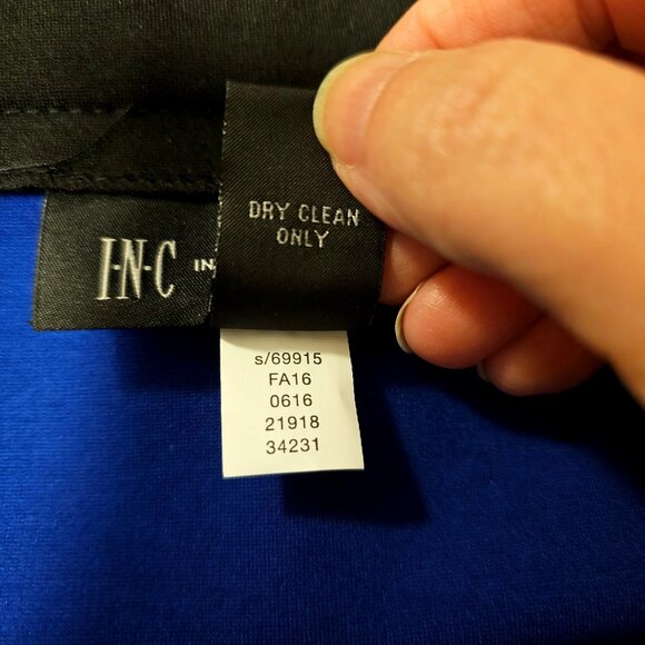 INC Womens Colorblock Mini Skirt With Front Zipper & Pockets Size 12 - Picture 7 of 7